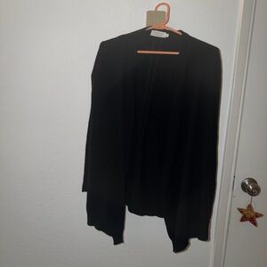Velvet by Graham & Spencer Black Knit Open Cardigan